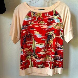Western Print Top